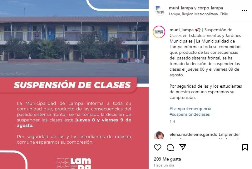 Suspensión De Clases En Lampa