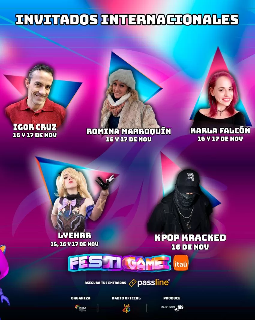 Invitados Internacionales De Festigame Itaú 2024